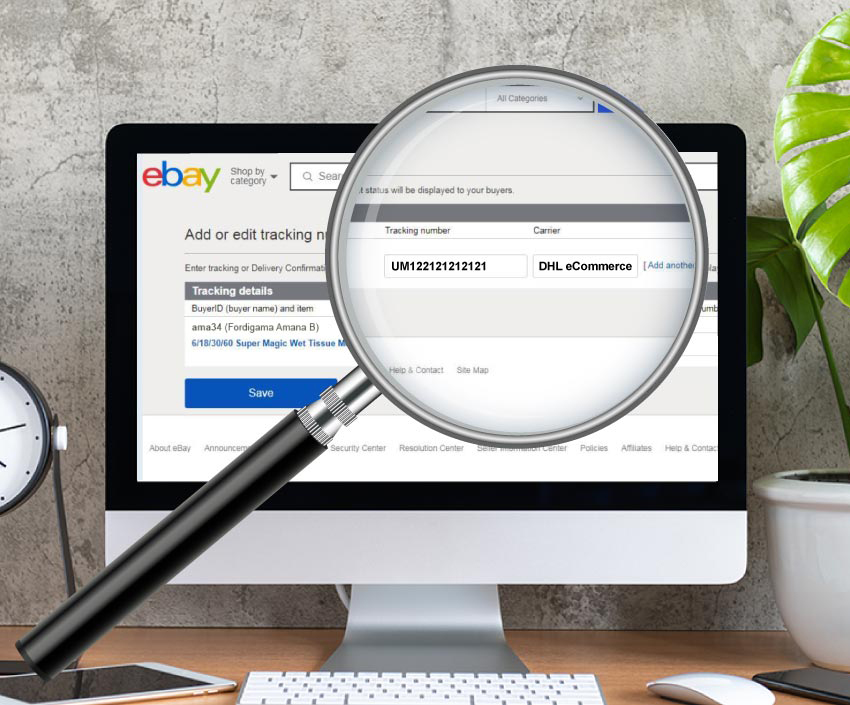Cara memasukkan tracking number di eBay